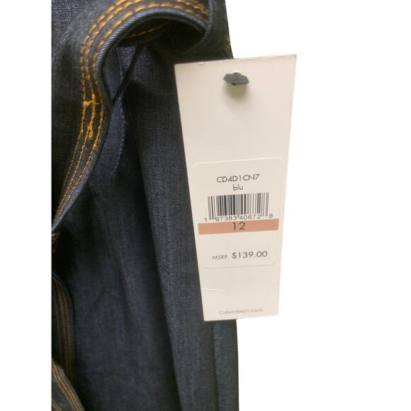 Calvin Klein Soft Dark Blue Jumpsuit Sz 12 NWD - Picture 6 of 12